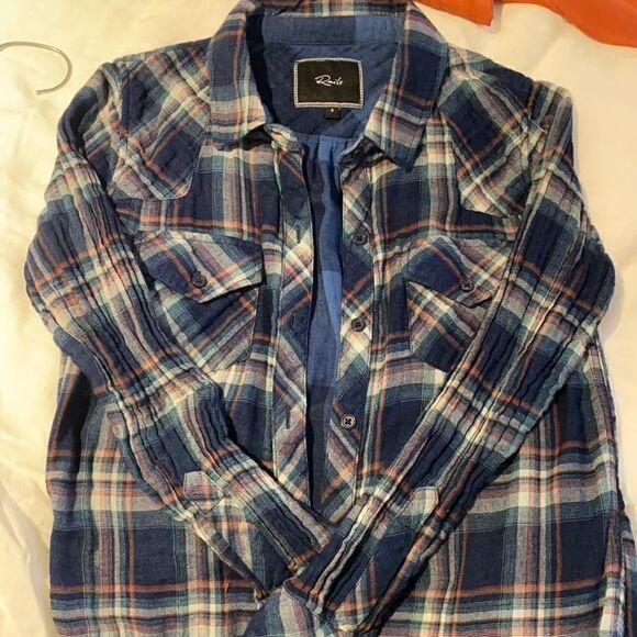 Rails blue flannel   - Picture 1 of 2